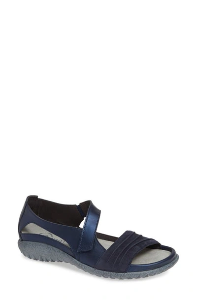 Shop Naot 'papaki' Sandal In Polar Sea/ Navy Leather