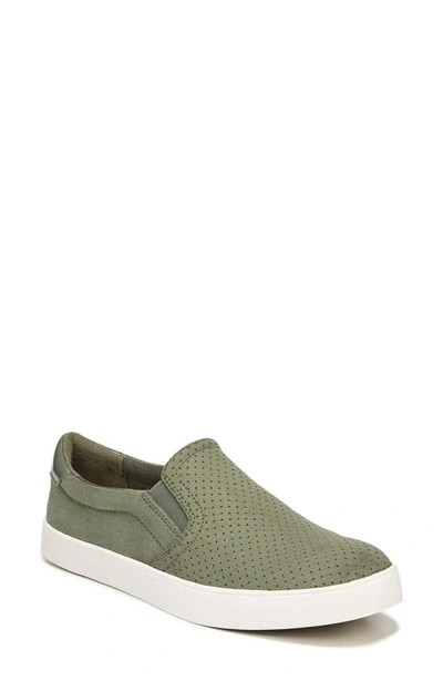 Shop Dr. Scholl's Madison Slip-on Sneaker In Olive Perforated Fabric