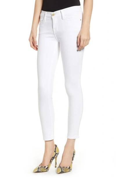 Shop Frame Le Color Crop Skinny Jeans In Blanc