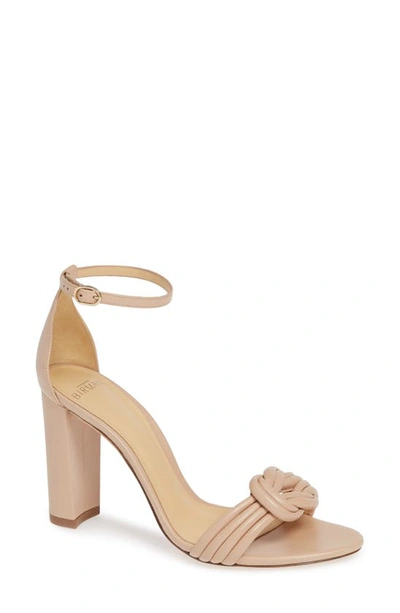 Shop Alexandre Birman Chiara Knot Ankle Strap Sandal In Light Sand