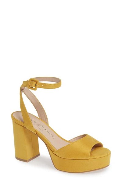 Shop Chinese Laundry Theresa Platform Sandal In Sunflower Suede