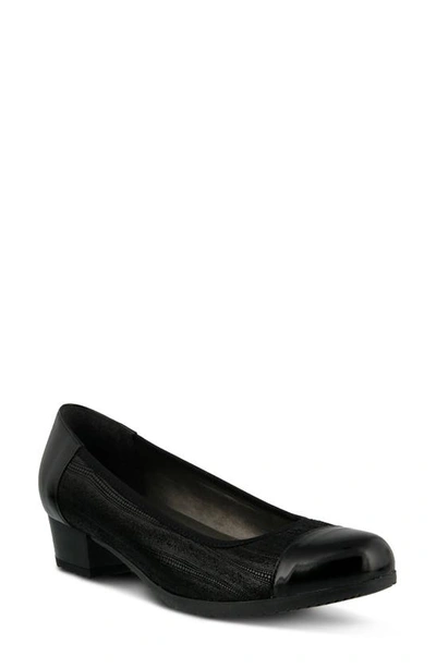 Shop Spring Step Norma Pump In Black Leather