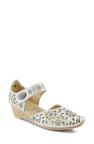Shop Spring Step Nougat Pump In White Leather