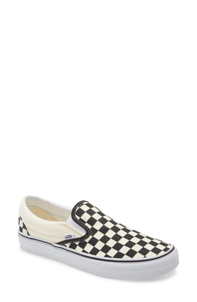 Shop Vans Classic Slip-on In Black White Checker