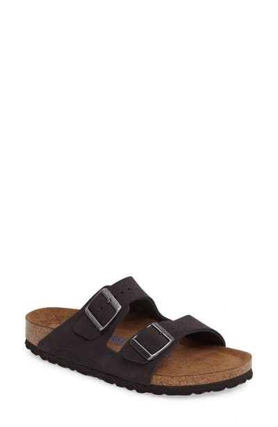 Shop Birkenstock Soft Slide Sandal In Velvet Grey Suede