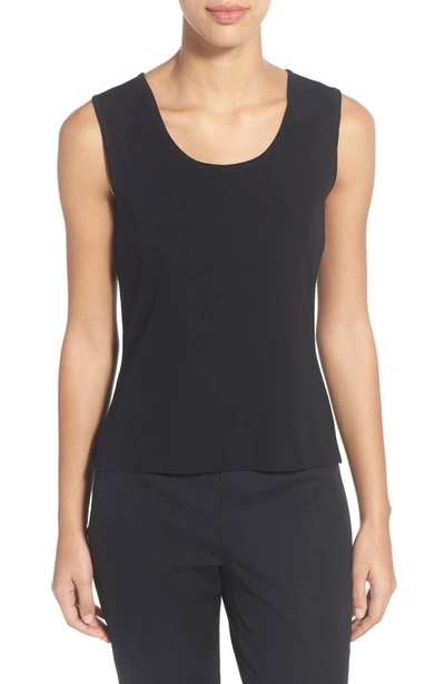 Shop Ming Wang Scoop Neck Tank In Black