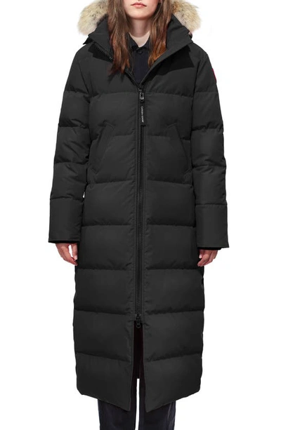 Shop Canada Goose Mystique Down Parka With Genuine Coyote Fur Trim In Black