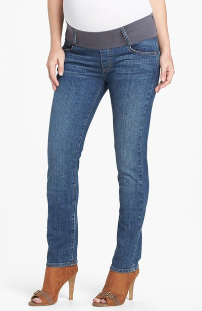 Shop Maternal America Maternity Skinny Jeans In Classic Wash