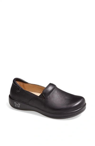 Shop A.w.a.k.e. Keli Embossed Clog Loafer In Black Nappa