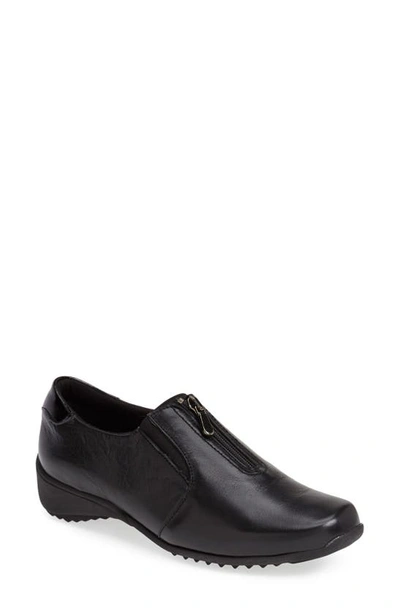 Shop Munro Berkley Sneaker In Black Leather