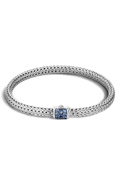 Shop John Hardy Classic Chain Bracelet In Silver/ Blue Sapphire