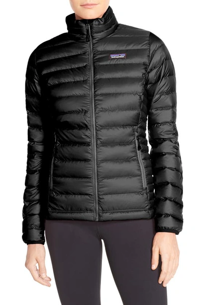 Shop Patagonia Down Jacket In Black