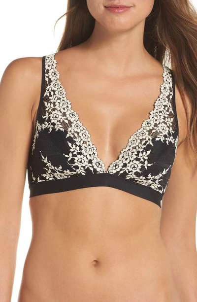 Shop Wacoal Embrace Lace Wire Free Bralette In Black