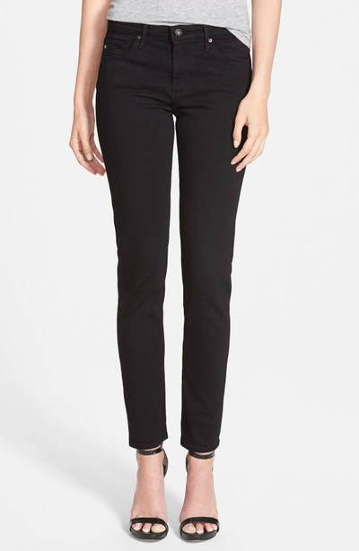 Shop Ag 'prima' Mid Rise Cigarette Jeans In Super Black