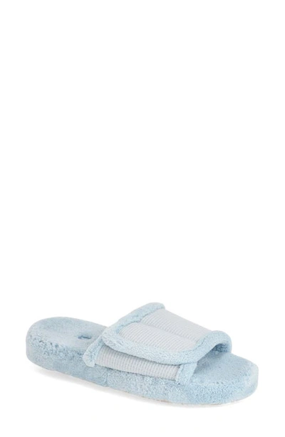 Shop Acorn Waffle Spa Slide Slipper In Powder Blue