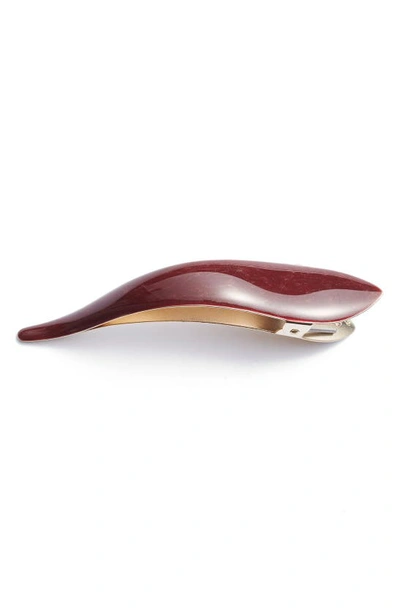 Shop Ficcare Maximas Silky Hair Clip In Burgundy