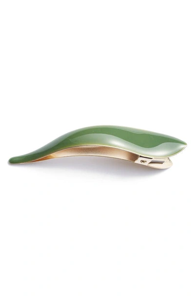 Shop Ficcare Maximas Silky Hair Clip In Green