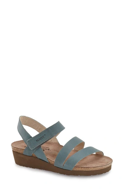 Shop Naot 'kayla' Sandal In Sea Green Leather