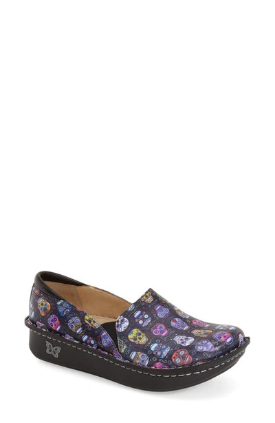 Shop Alegria Debra Slip-on In Sugar Skulls Leather