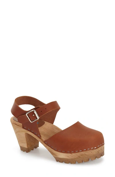 Mia Abba Sandal In Luggage Leather