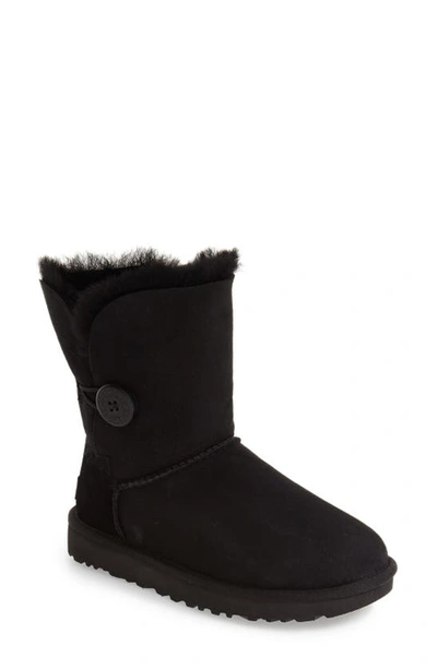 Shop Ugg Bailey Button Ii Boot In Black Suede
