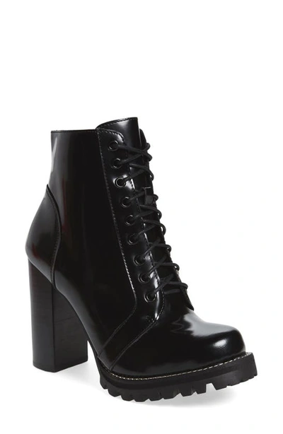 Shop Jeffrey Campbell Legion Block Heel Boot In Black Box Leather
