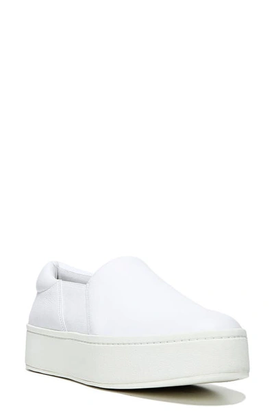 Shop Vince Warren Platform Slip-on Sneaker In Plaster Leather