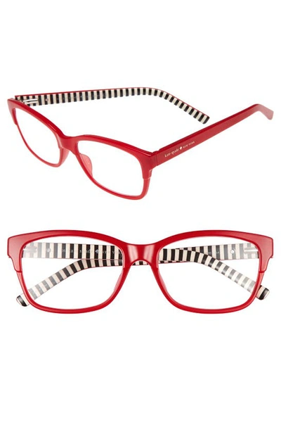 Shop Kate Spade Tenil 52mm Reading Glasses In Milky Red