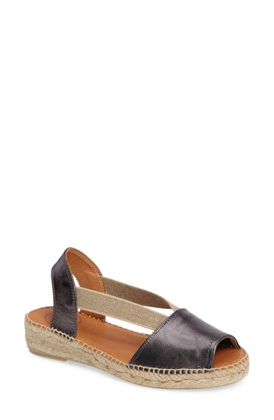 Shop Toni Pons Etna Espadrille Sandal In Lead Leather