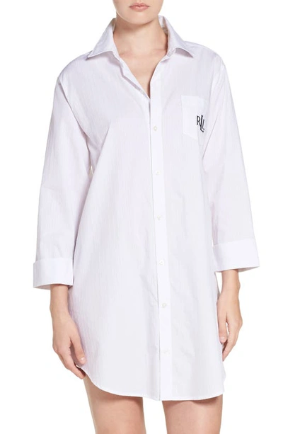 Shop Lauren Ralph Lauren His Sleep Shirt In White