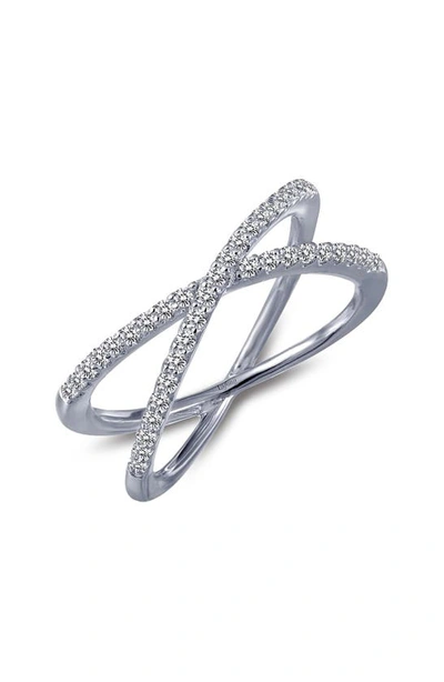 Shop Lafonn Classic Crossover Ring In Silver