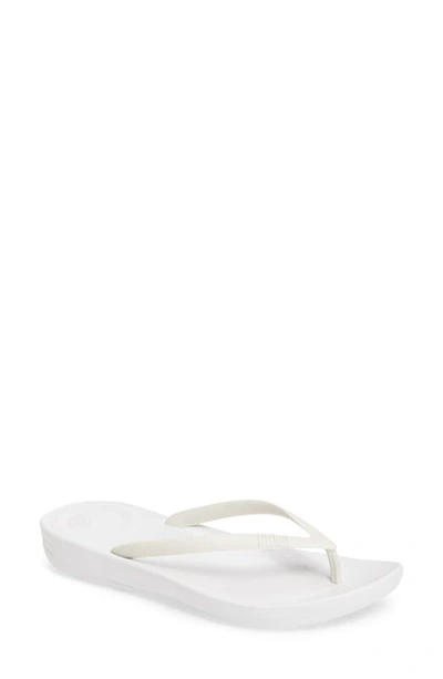 Shop Fitflop Iqushion Flip Flop In Urban White