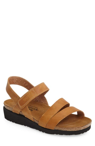 Shop Naot 'kayla' Sandal In Oily Dune Leather