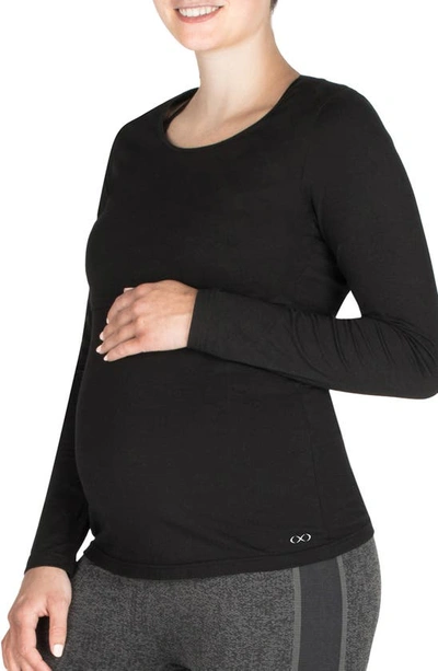 Shop Modern Eternity Maternity/nursing Tee In Black