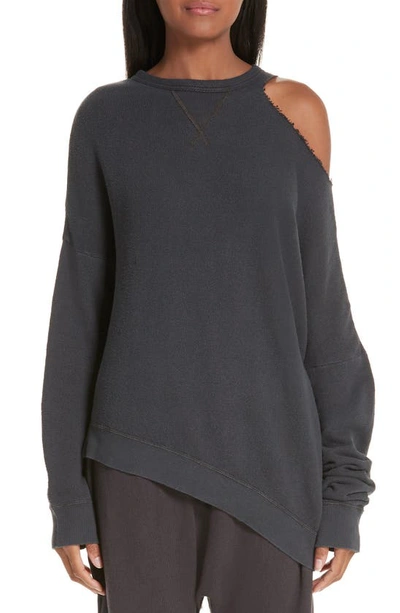 Shop R13 Distorted Sweatshirt In Vintage Black