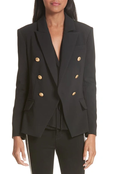 Shop L Agence L'agence Kenzie Double Breasted Blazer In Black