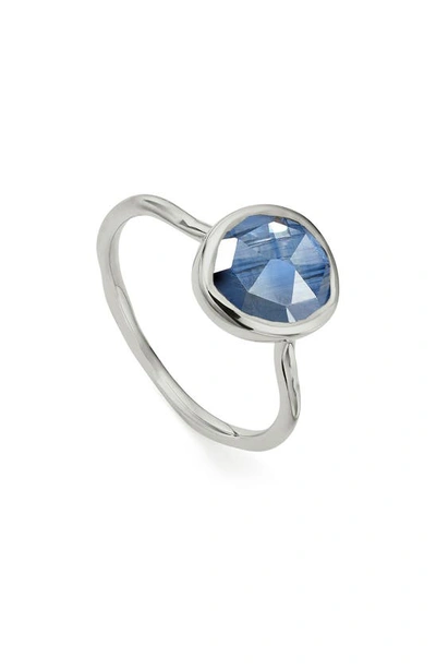Shop Monica Vinader Siren Stacking Ring In Silver/ Kyanite