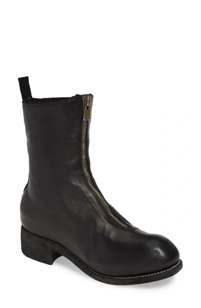 Shop Guidi Front Zip Boot In Black