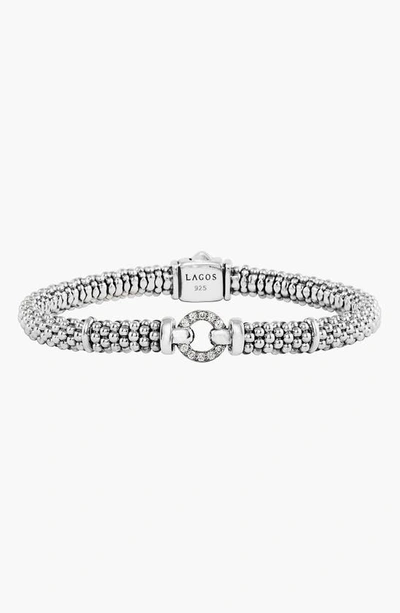 Lagos Enso Diamond Bracelet In Silver