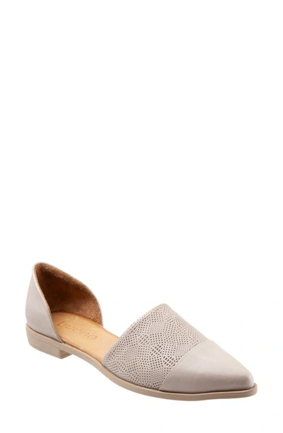 Shop Bueno Bella D'orsay Flat In Light Grey Leather