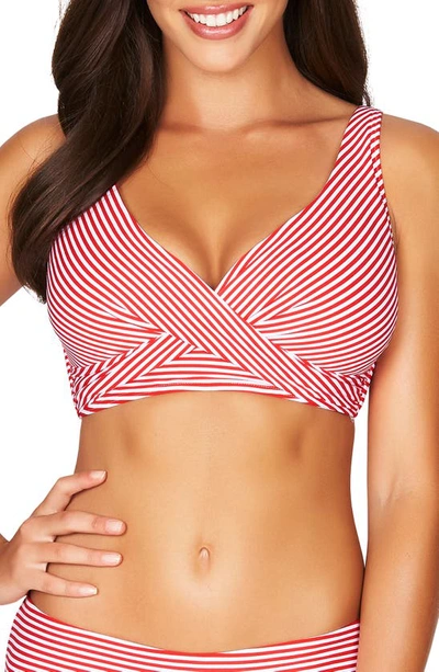 Shop Sea Level Sorrento Stripe Bikini Top In Red