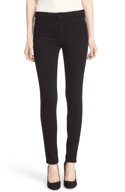 Shop L Agence '30' High Rise Skinny Jeans In Noir