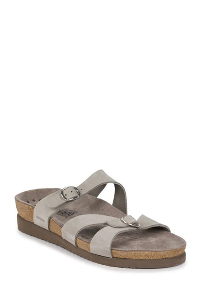 Shop Mephisto 'hannel' Sandal In Light Grey Nubuck Leather