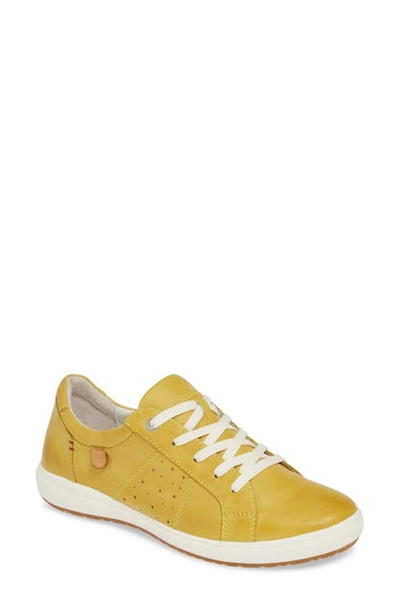 Shop Josef Seibel Caren 01 Sneaker In Yellow Leather
