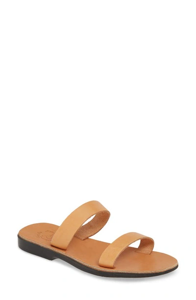 Shop Jerusalem Sandals Ada Slide Sandal In Tan Leather