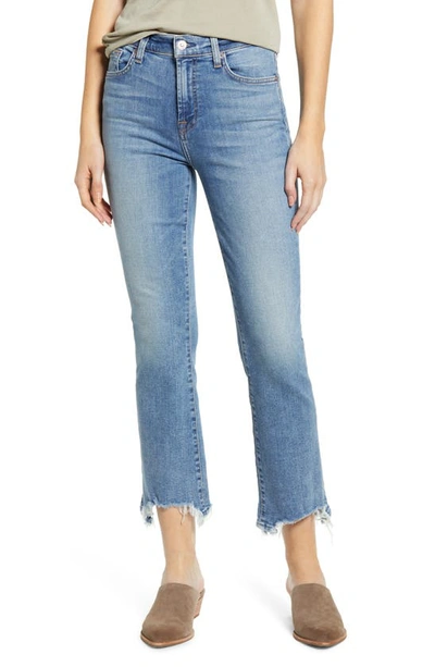 7 For All Mankind Slim-kick Chewed Hem High Rise Cropped Flare Jeans In Sloan Vintage 3 In Sloane Vintage 3