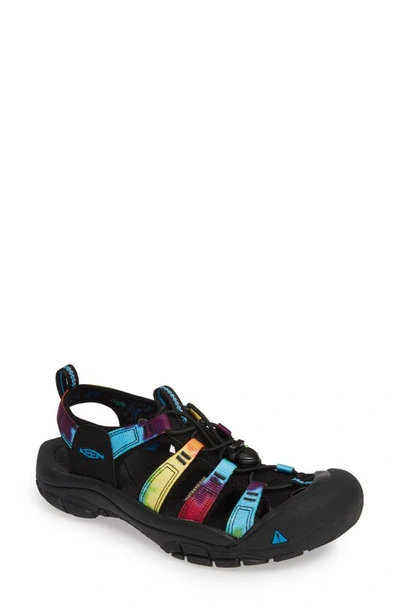 Shop Keen Newport Retro Water Sandal In Original Tie Dye Fabric