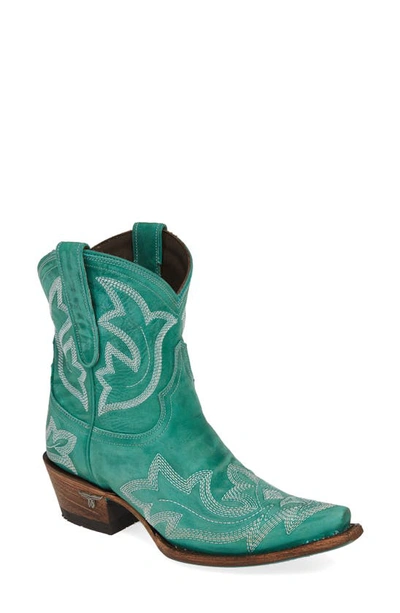 Shop Lane Boots Saratoga Western Boot In Turquoise Leather