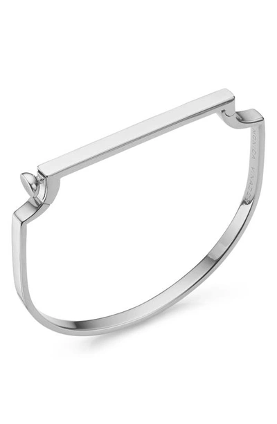 Shop Monica Vinader Signature Thin Bangle Bracelet In Silver