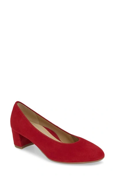 Shop Ara Kendall Pump In Red Suede